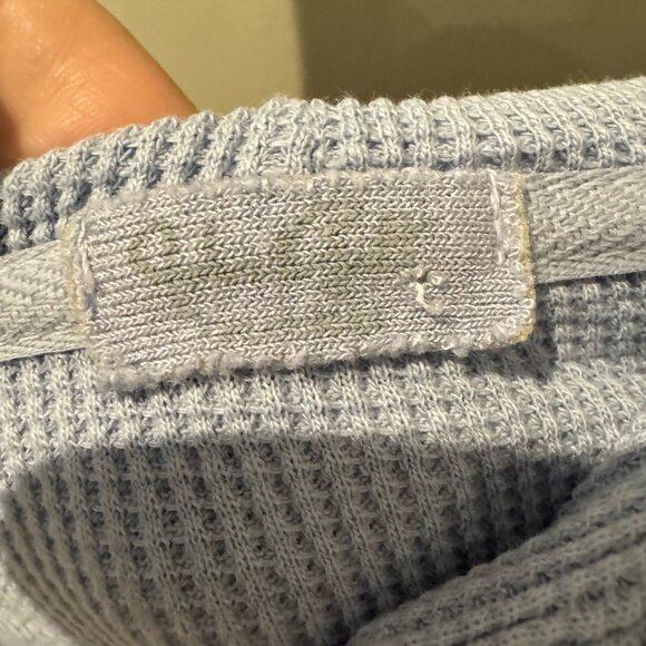 Brandy Melville John Galt Purple-Blue Waffle-Knit Hoodie - Picture 3 of 4